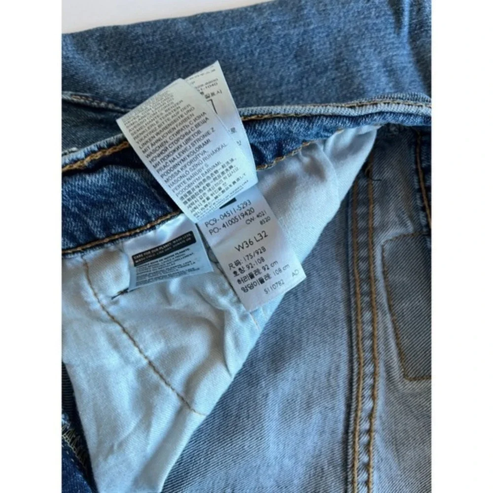 Levis 511 Jeans Mens 36x25 Blue Slim Straight Mid Rise Medium Wash Stretch Denim